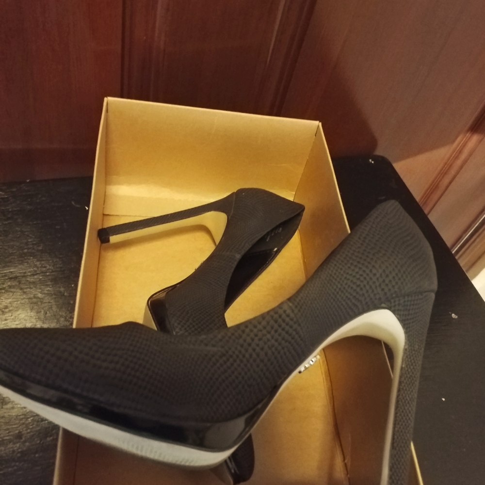 3' black textile stiletto from Rock Candy
